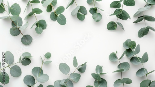 Eucalyptus Branches and Leaves Composition for Spring Celebrations Generative AI
