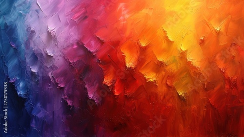  a close up of a colorful painting with lots of paint on it's sides and the colors of the rainbow 
