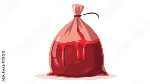 Blood donation bag icon isolated on white background