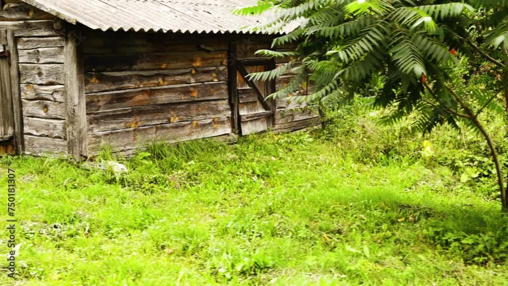 Old wooden houses and huts in rural areas. Old wooden houses and huts in rural areas.