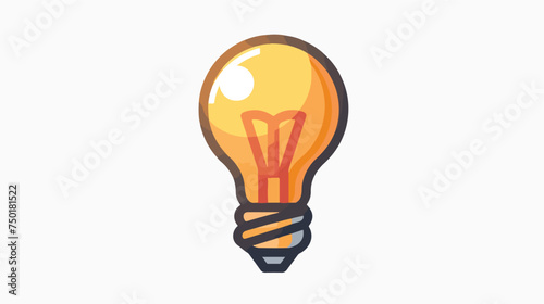 Bulb icon isolated on white background cartoon vecto