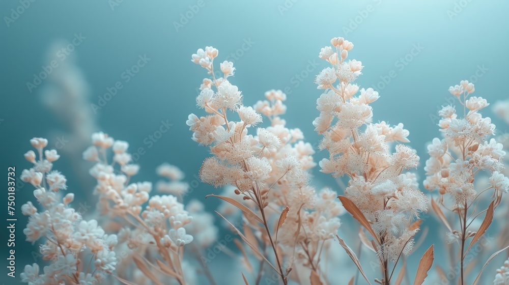  a close up of a bunch of flowers with drops of water on the top of the flowers and the bottom of the flowers on the bottom of the stems withered stems. - obrazy, fototapety, plakaty 