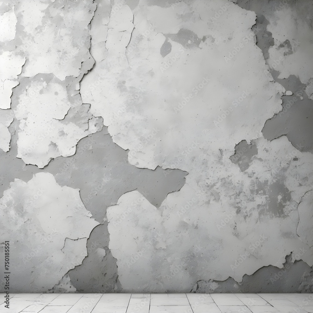 Obraz premium Gray wall. Background with gray cement texture. Damaged wall. Image AI.