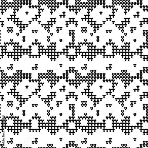 Seamless pattern. Simple shapes wallpaper. Dots motif. Digital paper, web designing, textile print. Circles ornament. Figures background. Vector