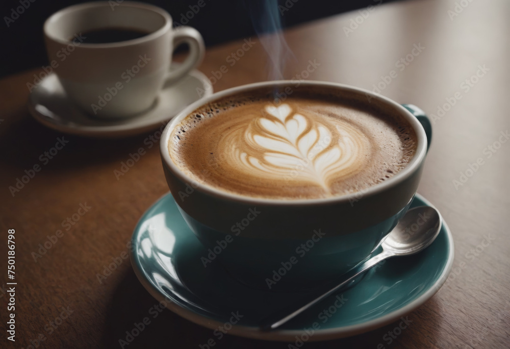 Latte Art on Freshly Brewed Coffee