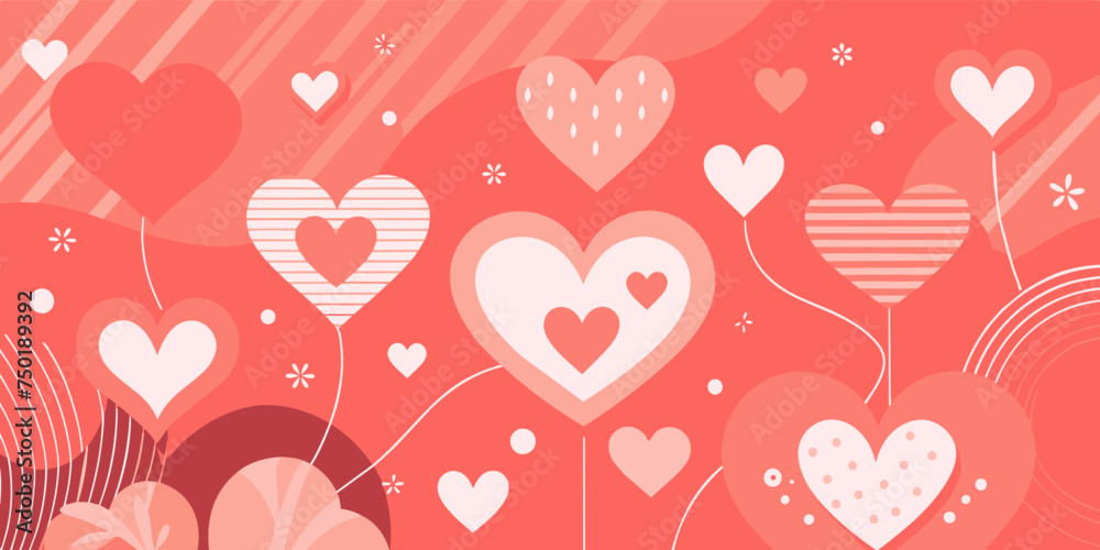 Abstract Background with Hearts