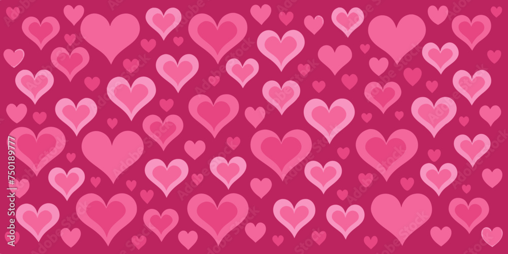 Pink Background with Hearts for Wallpaper