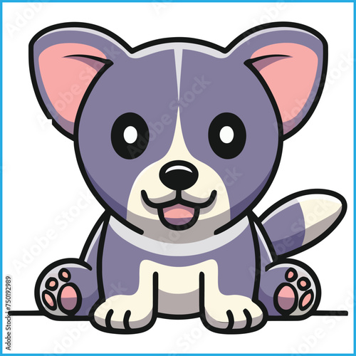 cute Cooper color vector illustration 