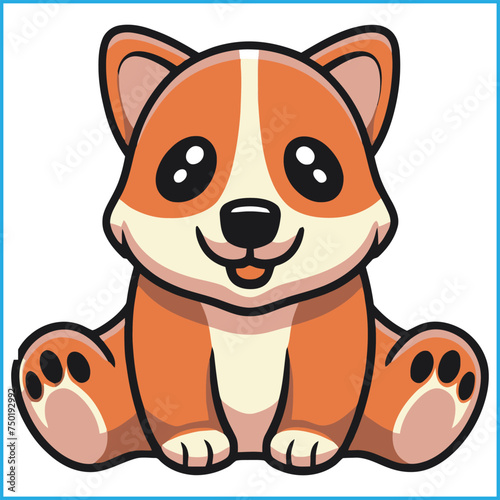 cute Cooper color vector illustration 