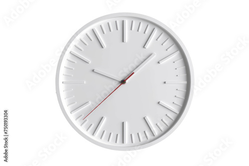 Analog Wall Clock Isolated on Transparent Background