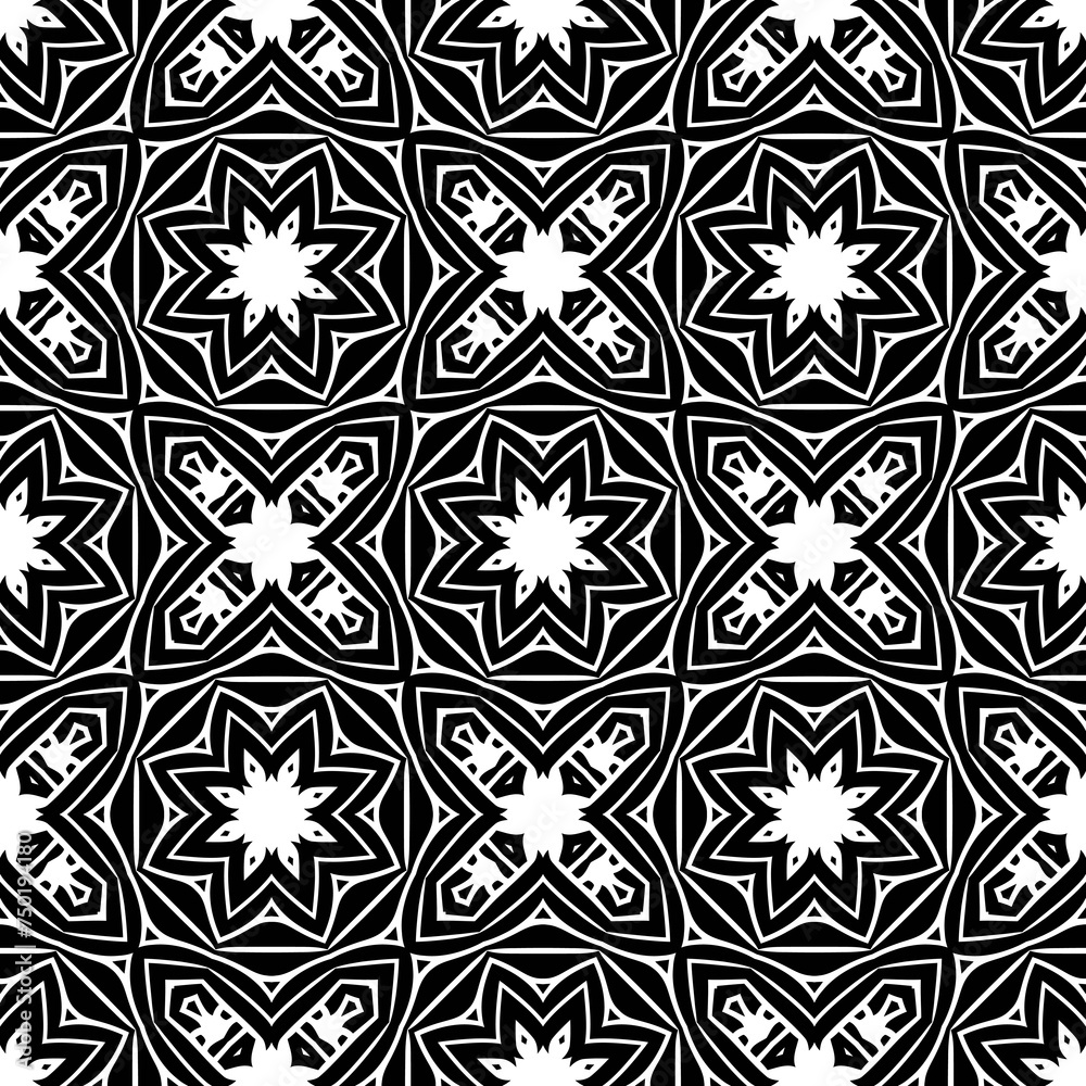 Elegant very beautiful black and white seamless pattern. Ornamental style tribal ethnic background Elegant very beautiful black and white seamless pattern. Ornamental style tribal ethnic background