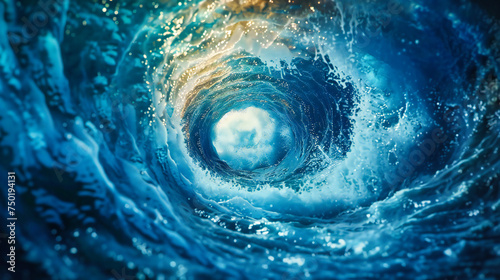 Cosmic Vortex: Abstract Representation of a Wormhole, Symbolizing the Mysteries and Possibilities of Space Travel