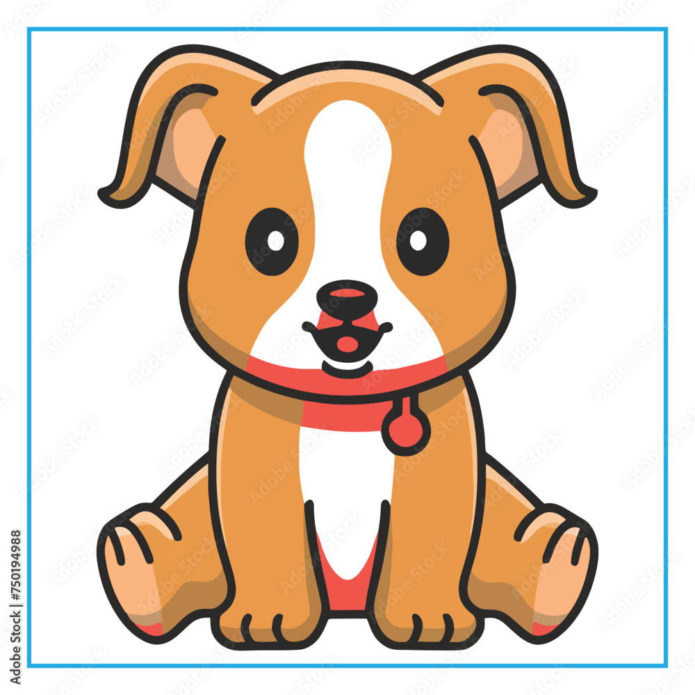 Fototapeta premium cute Lucy flat color vector illustration 