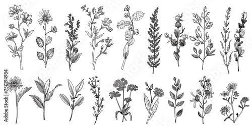  Botanical Florals background Generative AI