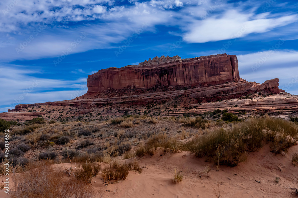 Aerial View Of Rock Formations In The American Southwest