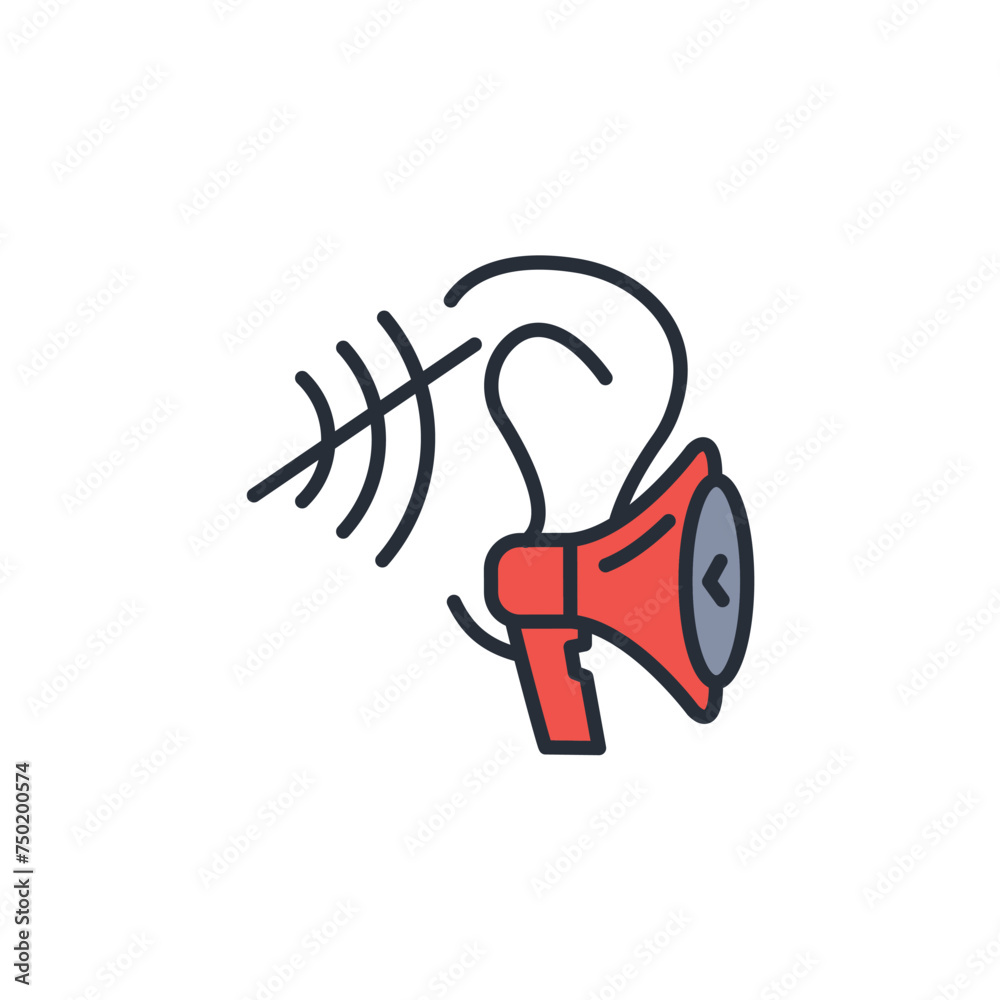 deafness icon. vector.Editable stroke.linear style sign for use web design,logo.Symbol illustration. deafness icon. vector.Editable stroke.linear style sign for use web design,logo.Symbol illustration.