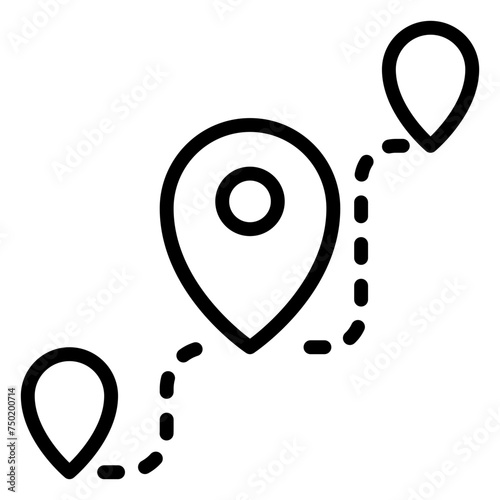 destinations icon, line icon style