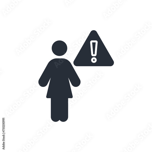 disabled icon. vector.Editable stroke.linear style sign for use web design,logo.Symbol illustration.