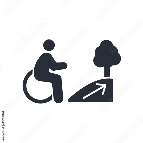 Ramp icon. vector.Editable stroke.linear style sign for use web design,logo.Symbol illustration.
