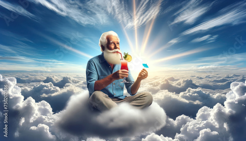 life after death, jolly old man in heaven photo