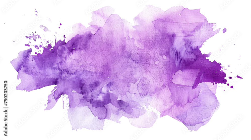 Gentle and subdued purple watercolor splatter, creating a sense of calm and introspection for artistic projects