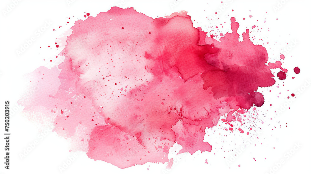 Textured pink watercolor blot with random sprinkles, perfect for distinct creative designs and backgrounds