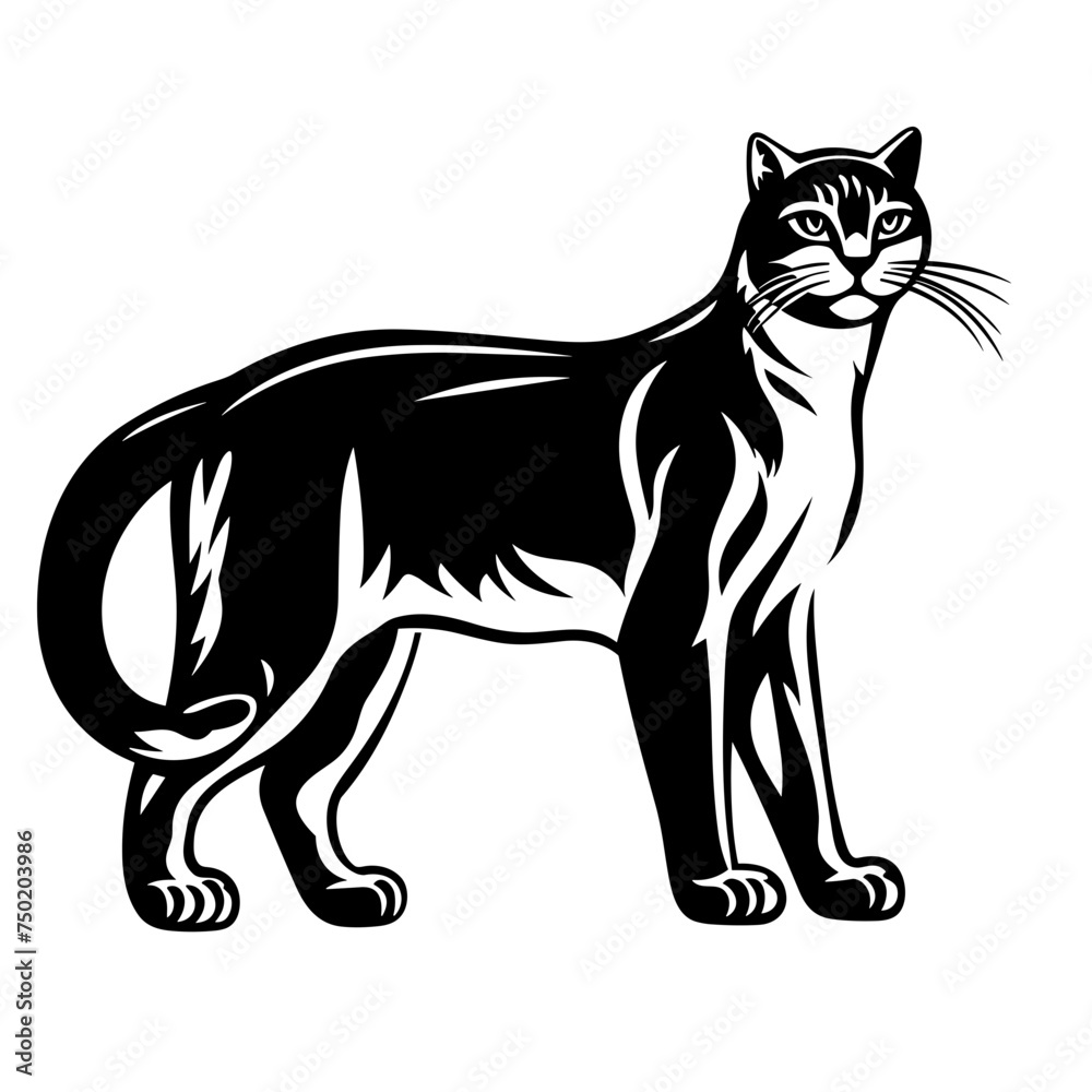 cat black and white vector illustration isolated transparent background, logo, cut out or cutout t-shirt print design, poster, products or packaging design. cat black and white vector illustration isolated transparent background, logo, cut out or cutout t-shirt print design, poster, products or packaging design.