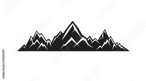 mountain pics black and white vector illustration isolated transparent background, logo, cut out or cutout t-shirt print design, poster, baby products, packaging design