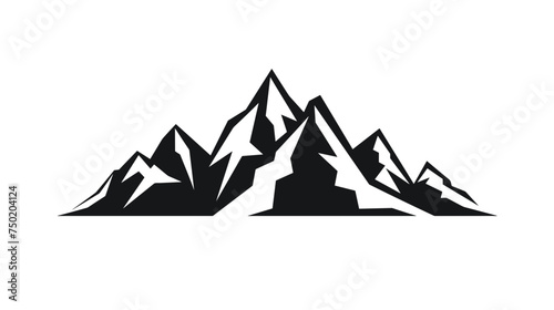 mountain pics black and white vector illustration isolated transparent background  logo  cut out or cutout t-shirt print design   poster  baby products  packaging design