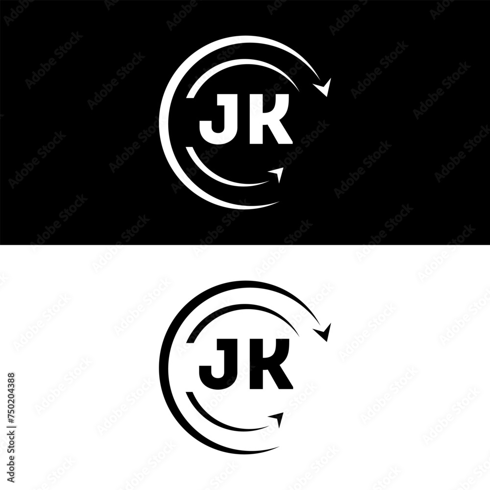 JK letter logo minimal unique and simple logo design, JK creative modern monogram logo style JK letter logo minimal unique and simple logo design, JK creative modern monogram logo style