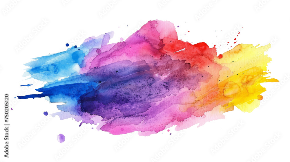 Radiating a sense of energy, this watercolor splash blends purple and yellow with an organic feel Radiating a sense of energy, this watercolor splash blends purple and yellow with an organic feel
