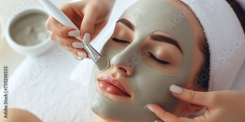 Spa Day Luxury  Facial Mask Application