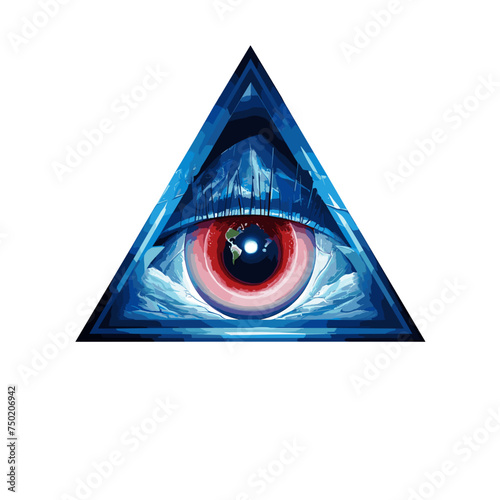 Das Allsehende Auge: Symbol der göttlichen Weisheit und Überwachung vektor