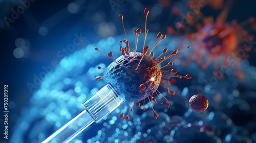 Photo-Realistic Virus and Cancer Vectors in Medical Research photo
