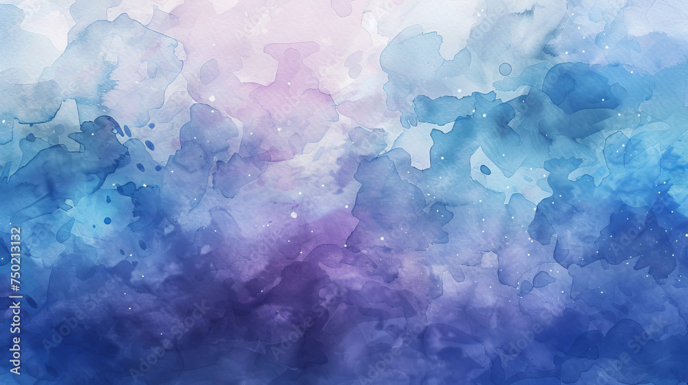 A subtle and soothing background with a blend of blue and purple watercolor, perfect for a calm texture or backdrop - obrazy, fototapety, plakaty 