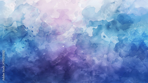 A subtle and soothing background with a blend of blue and purple watercolor  perfect for a calm texture or backdrop