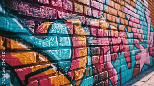 Wall adorned with graffiti art