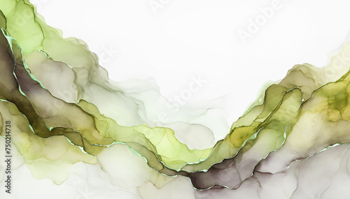 Pastelowe tło abstrakcyjne fale. Textura zieleń © Iwona