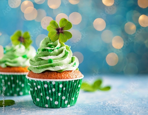 green sweet cupcakes for saint patricks day all green and gold, happy st patrick day