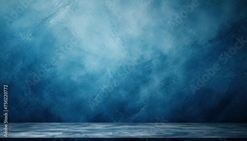 Blue background with vintage marbled border, representing elegance and nostalgia