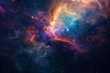 Colorful cosmic nebula Capturing the mesmerizing beauty of outer space Ideal for backgrounds Science fiction themes Or educational content about the universe