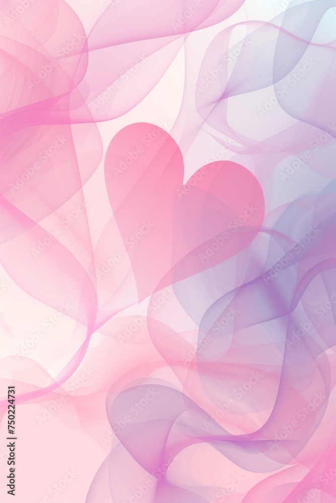Love Whispers - Abstract Hearts and Waves - Soft Pink Gradient - Generative AI Love Whispers - Abstract Hearts and Waves - Soft Pink Gradient - Generative AI