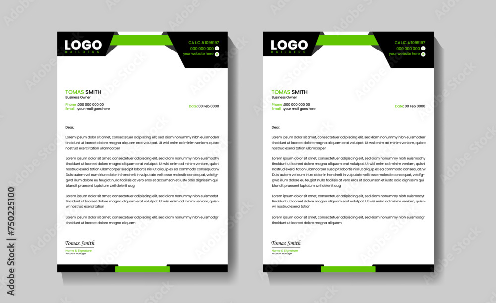 Company letterhead Design template