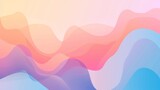 Pastel Harmony - Soft Waves Abstract Design - Calming Modern Background - Generative AI