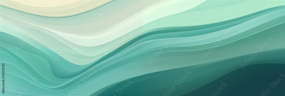 Abstract Ocean Waves in Shades of Blue and Green Abstract Ocean Waves in Shades of Blue and Green
