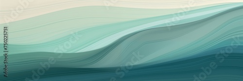 Abstract Ocean Waves in Shades of Blue and Green