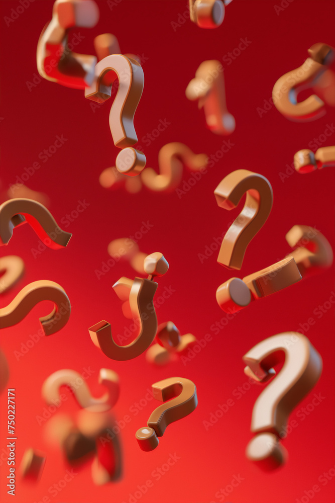 question mark on red question mark on red