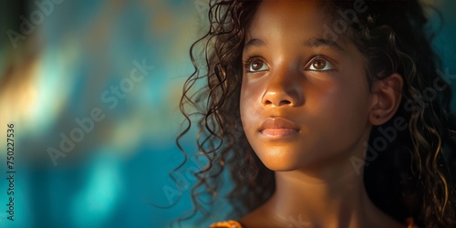 portrait of a young girl in the Dominican Republic © toomi123
