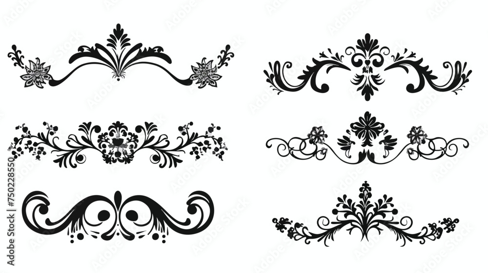 Set of decorative frames Elegant vector element for