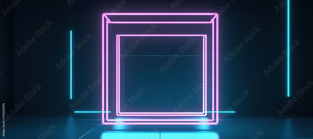 colorful line box neon lights 71 colorful line box neon lights 71